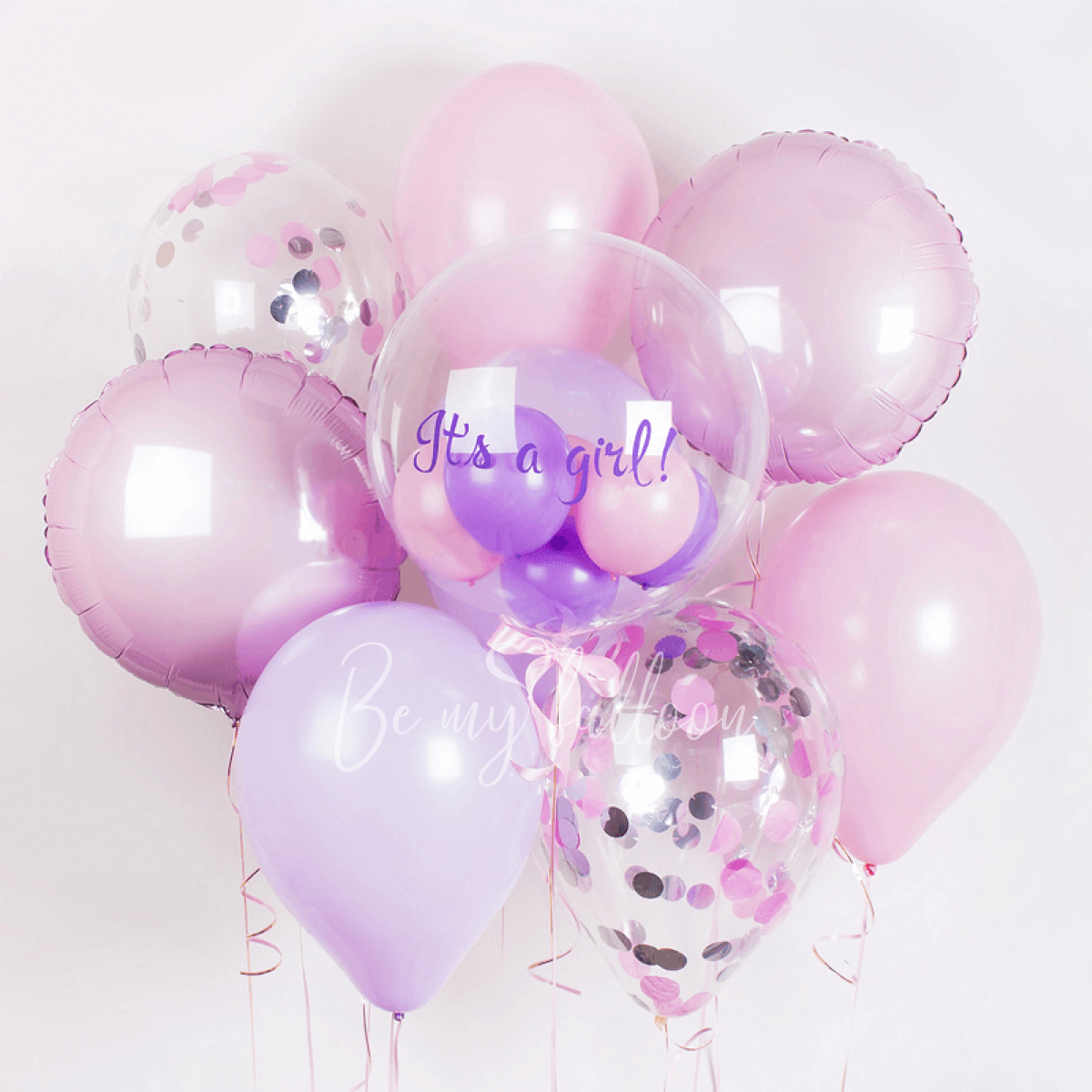 Фиолетово розовые шары. Шары композиции розово сиреневые. Воздушные шары для девочки. Набор шаров "для девочки". Гелиевые шары для девочки.