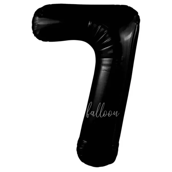 40" Гелевая Цифра "7" из фольги Черная