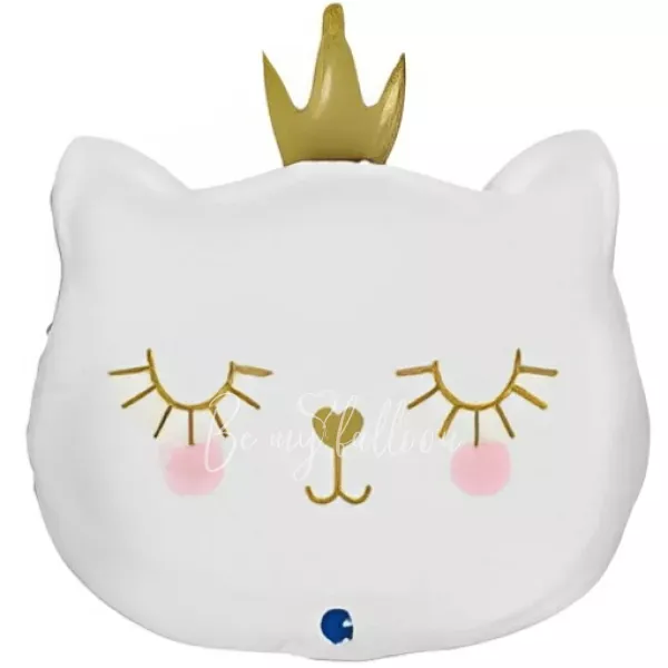 26" Фигурка котенка Принцессы из фольги белого цвета