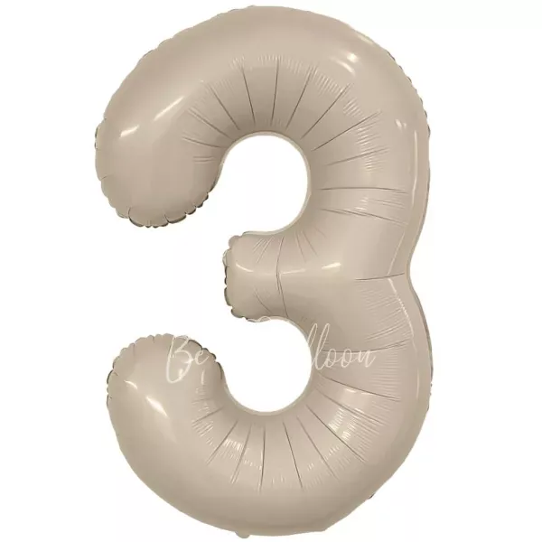 40" Foil numbers 3 Mystic Cream