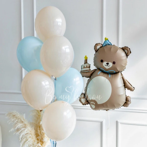 Cute Bear Helium Balloon Bouquet