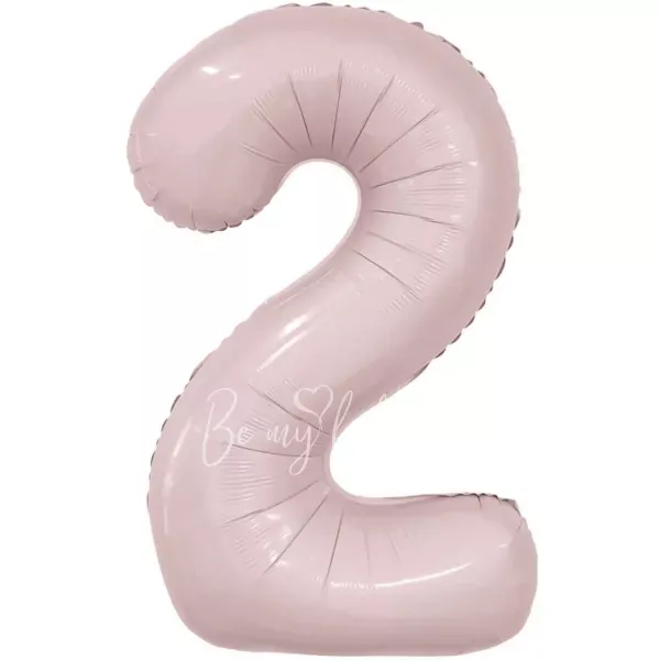 40" Helium foil gloss Rose Powder Number 2 balloon