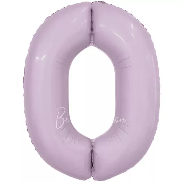 40" Helium foil gloss Orchid Number 0 balloon