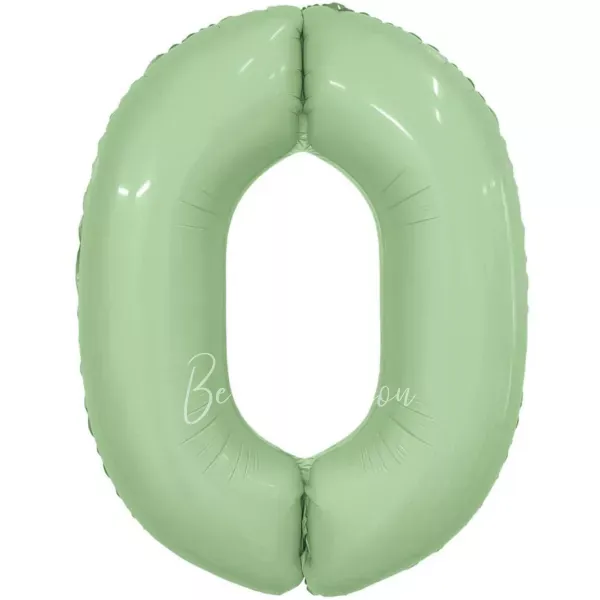 40" Helium foil gloss Olive Number 0 balloon