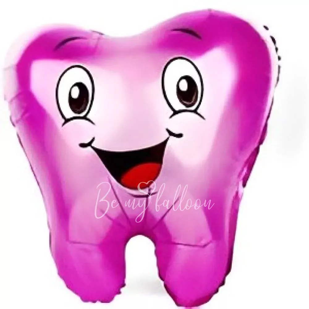 22" Helium foil Happy Tooth pink balloon