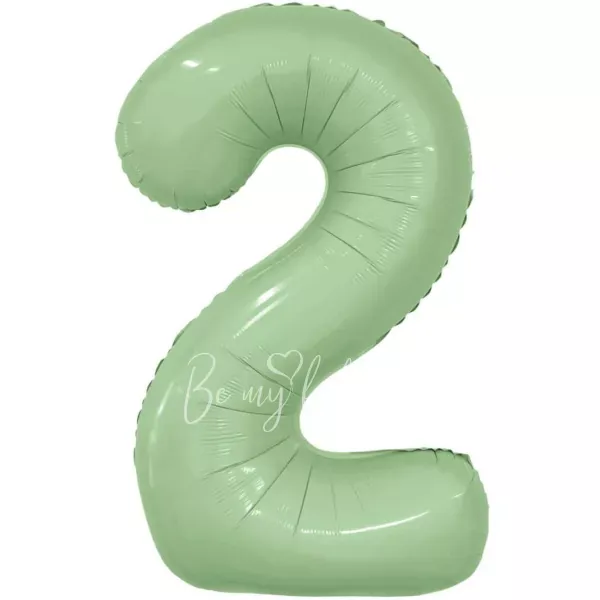 40" Helium foil gloss Olive Number 2 balloon