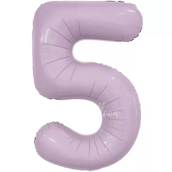40" Helium foil gloss Orchid Number 5 balloon