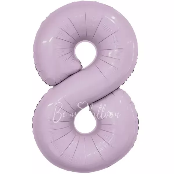 40" Helium foil gloss Orchid Number 8 balloon