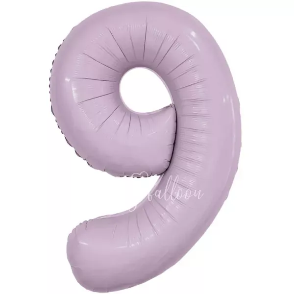 40" Helium foil gloss Orchid Number 9 balloon