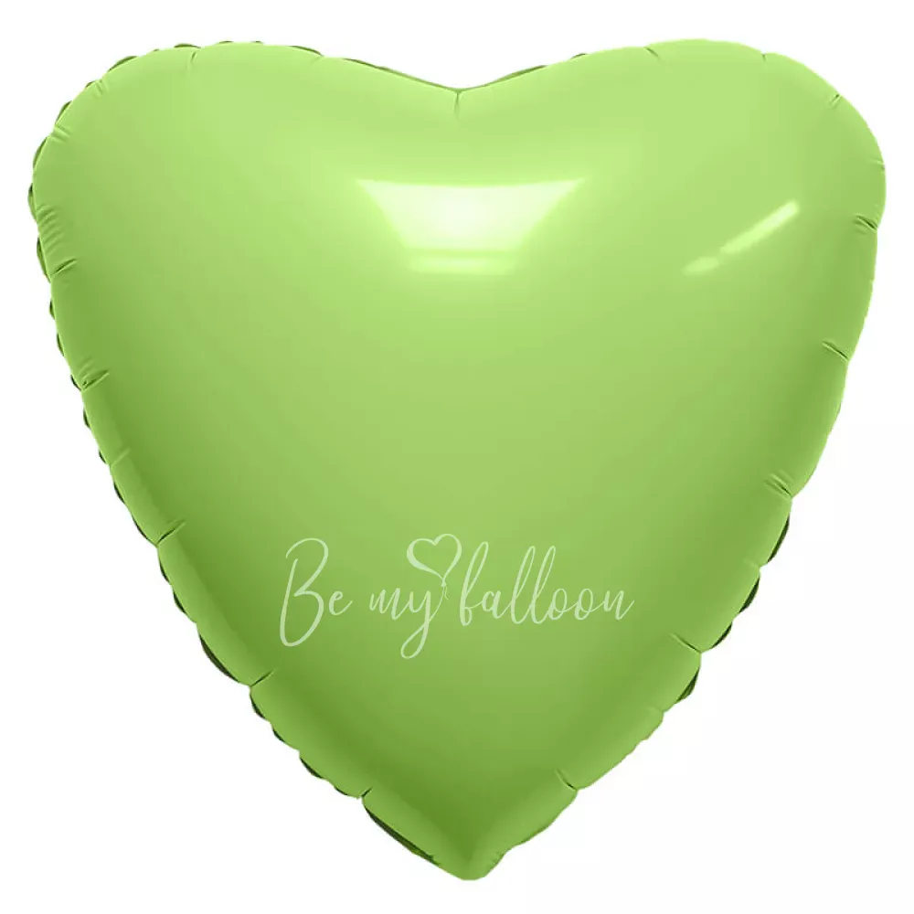 18" Pistachio heart foil shape