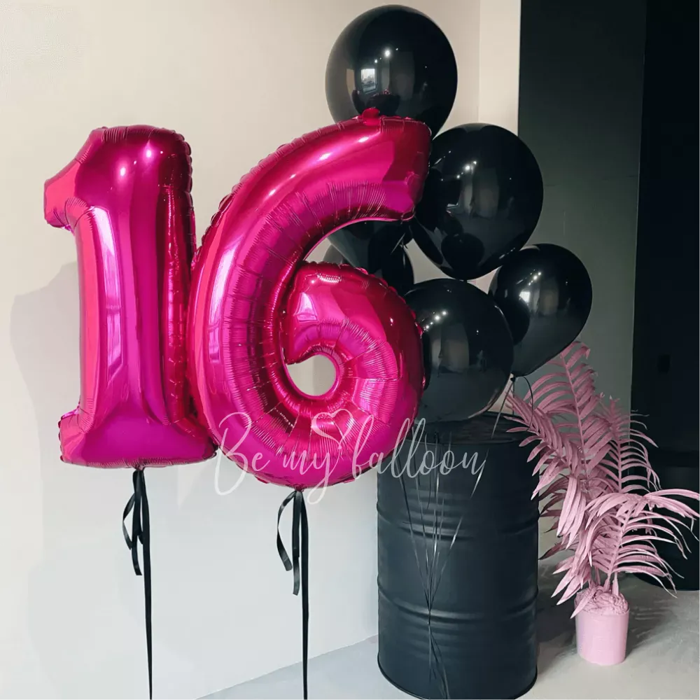 Букет из воздушных шаров на 16-летие