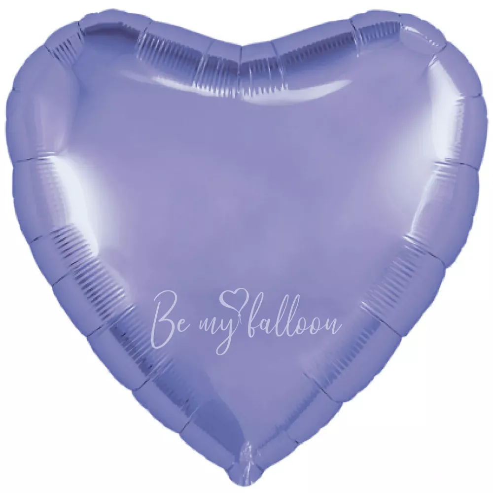 19" Helium foil gloss Lilac Heart balloon