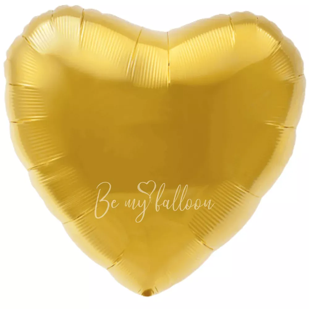19" Helium foil gloss Gold Heart balloon