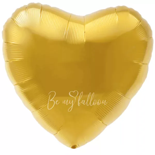 19" Helium foil gloss Gold Heart balloon