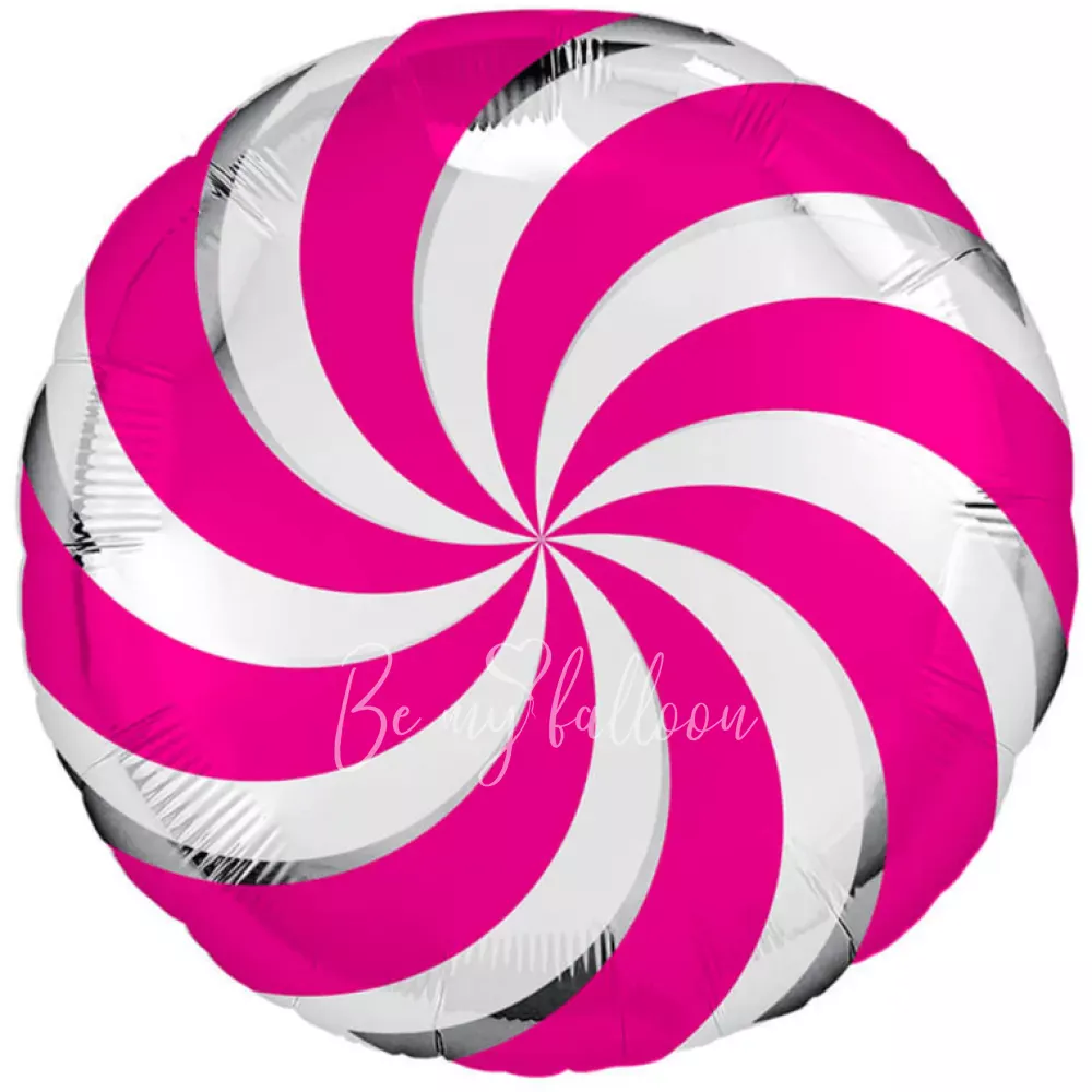 18" Helium foil gloss Fuchsia Candy round balloon