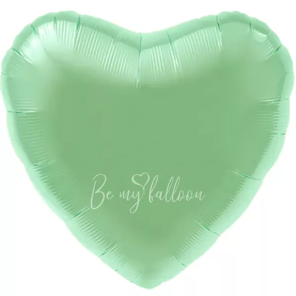 19" Helium foil gloss Lime Heart balloon