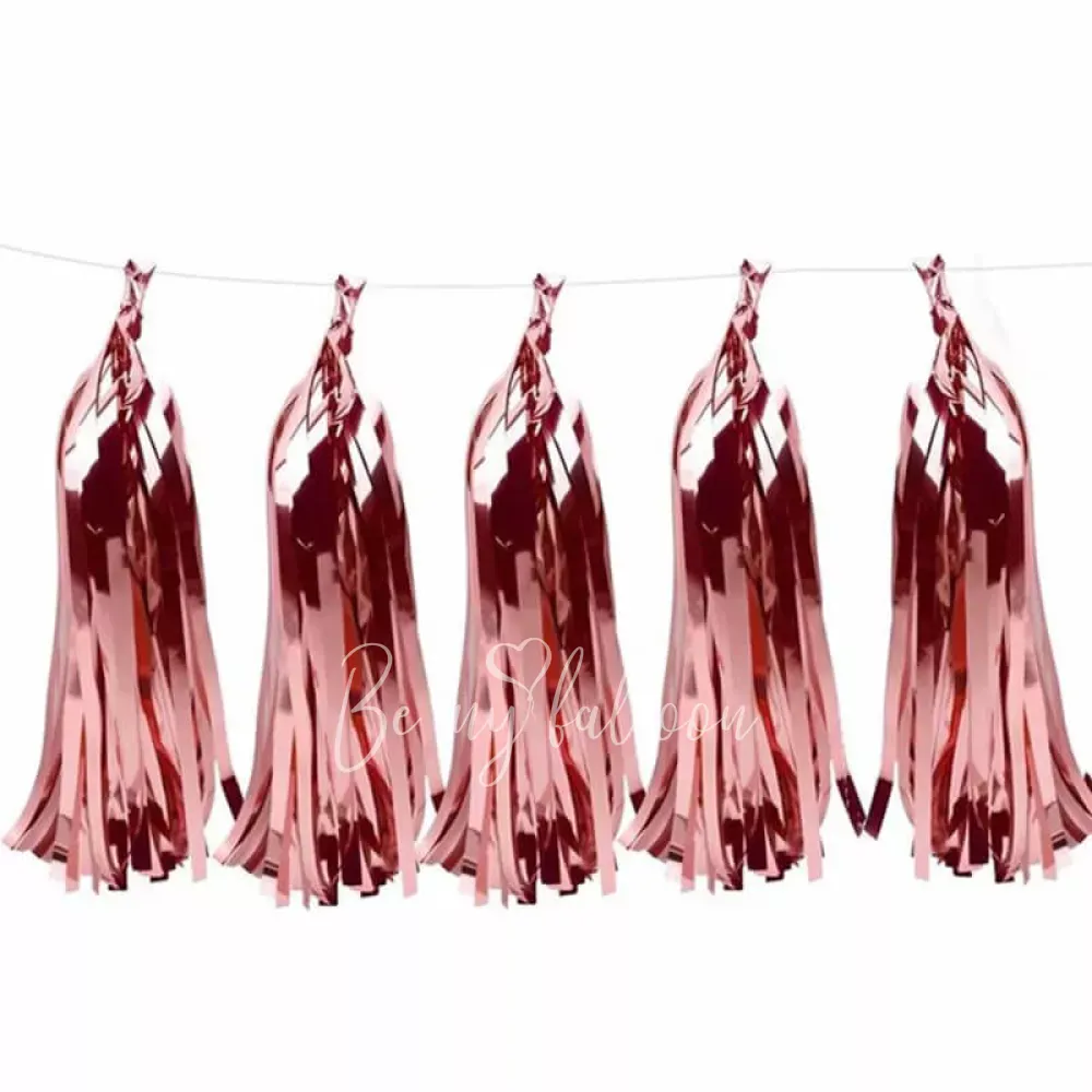 Foil Rose Gold Tassel garland 