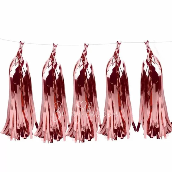 Foil Rose Gold Tassel garland 