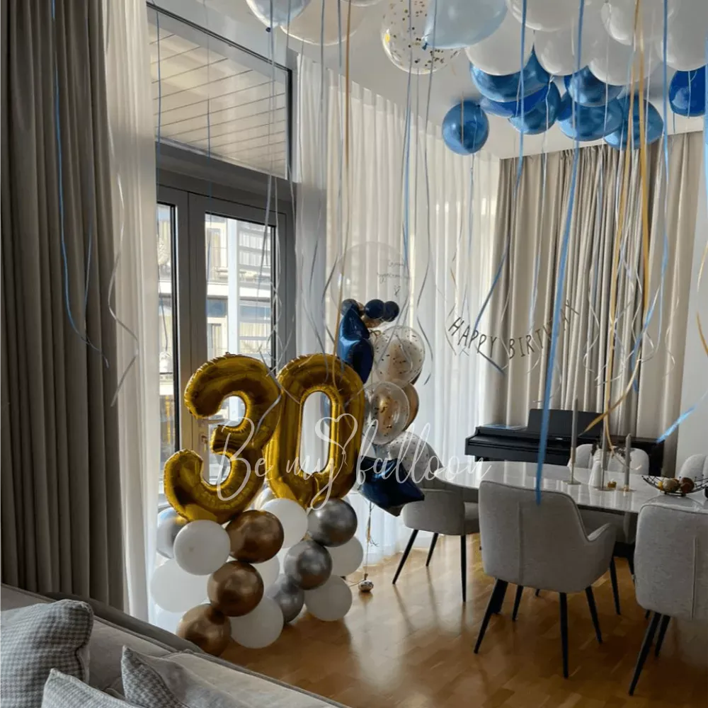 Composition Of Balloons With Number