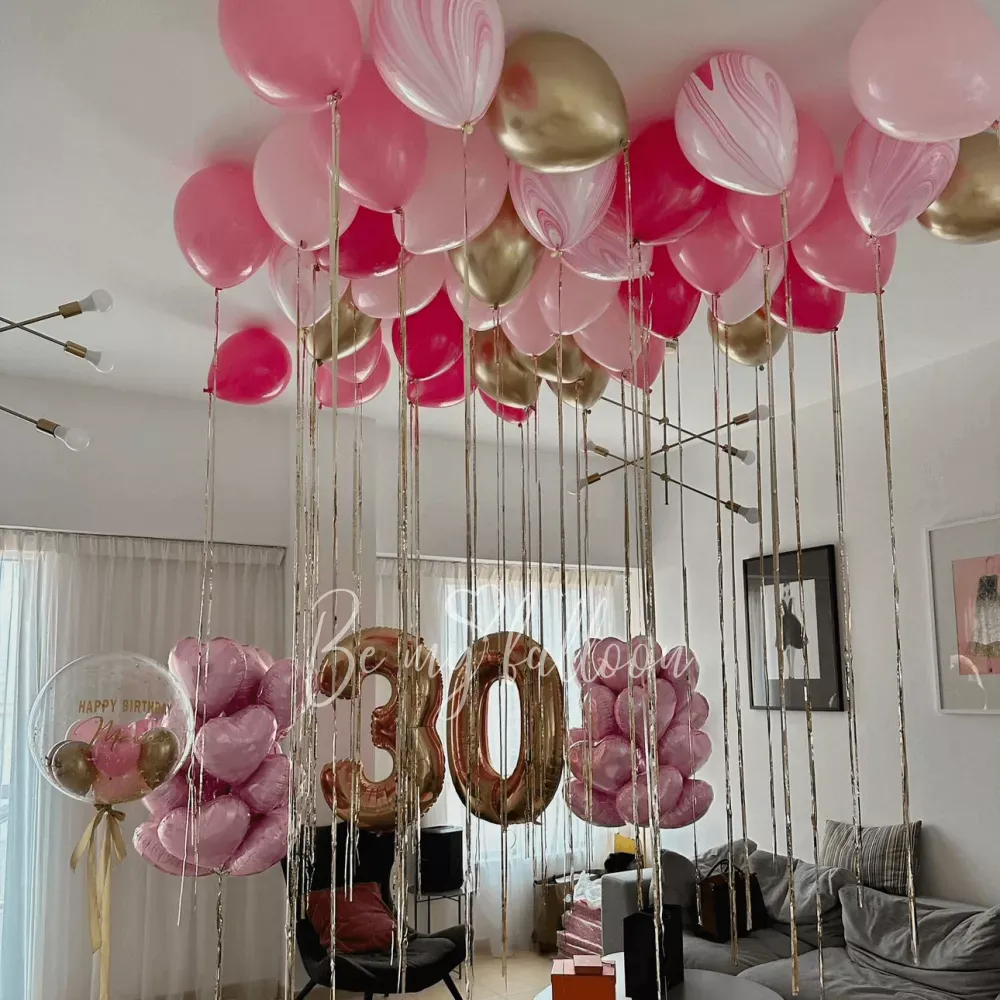 100 ceiling helium balloons standard