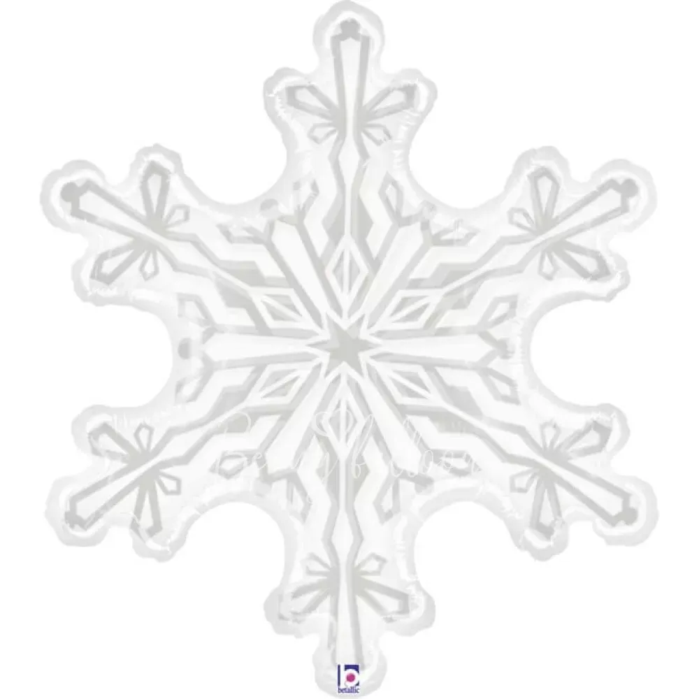 38" Helium foil Snowflake balloon