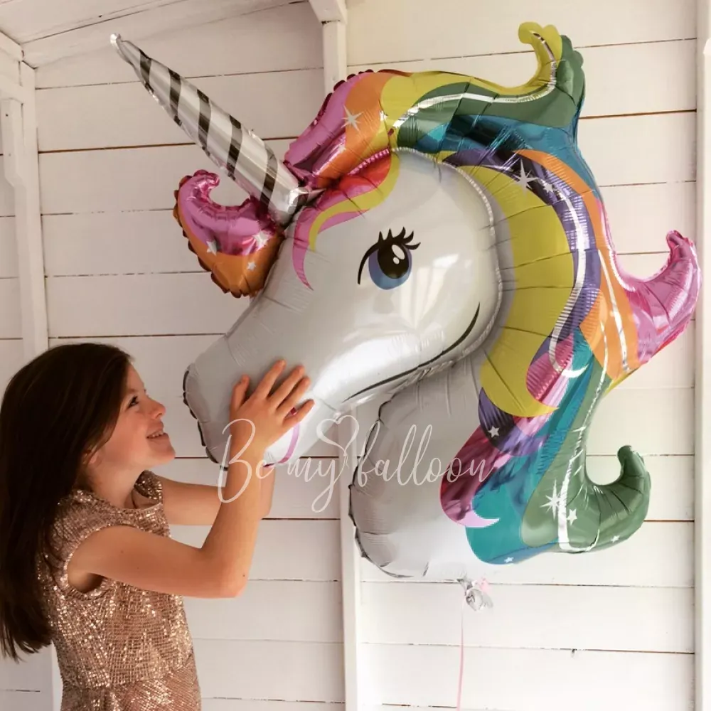40" Helium foil Unicorn Head balloon