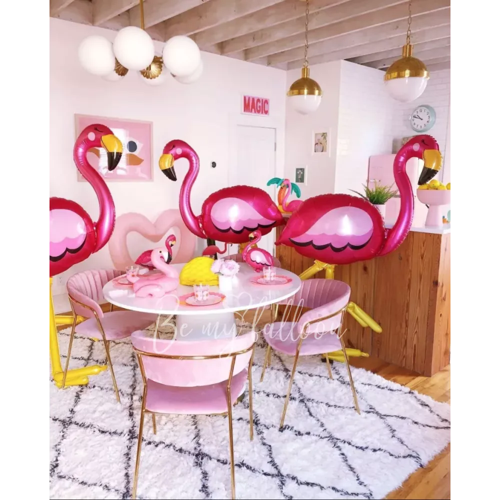 86x172см Шар из фольги под воздух Фламинго