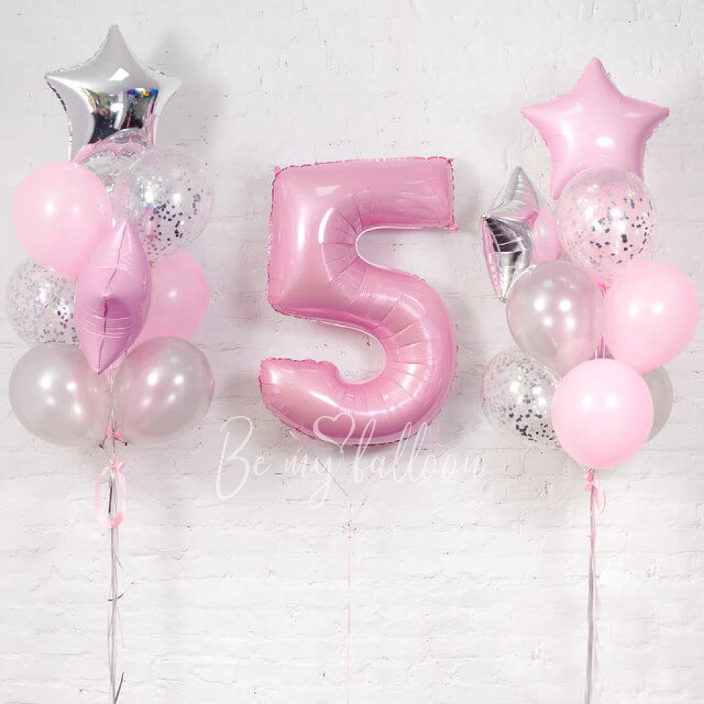 Happy 5th Birthday balloon bouquet