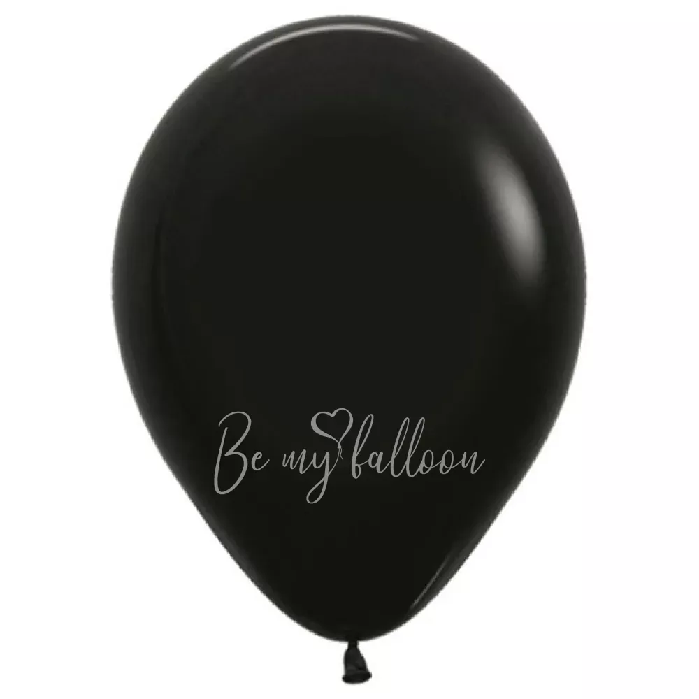 12" Helium fashion black 080 plain balloon