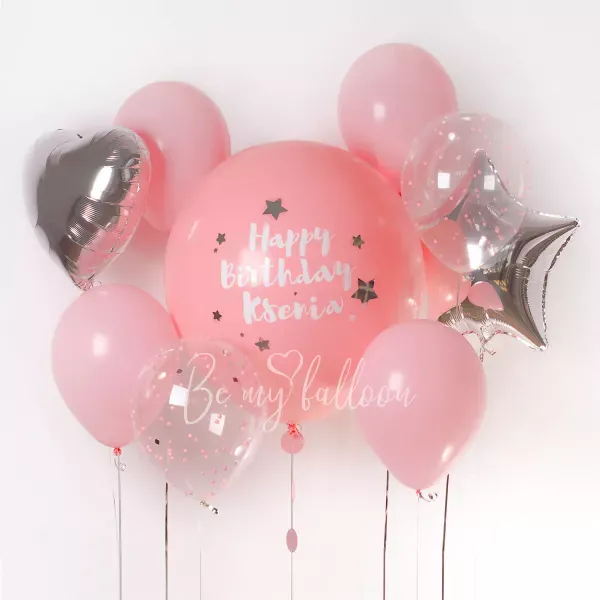 Pink Bubble Balloon Bouquet