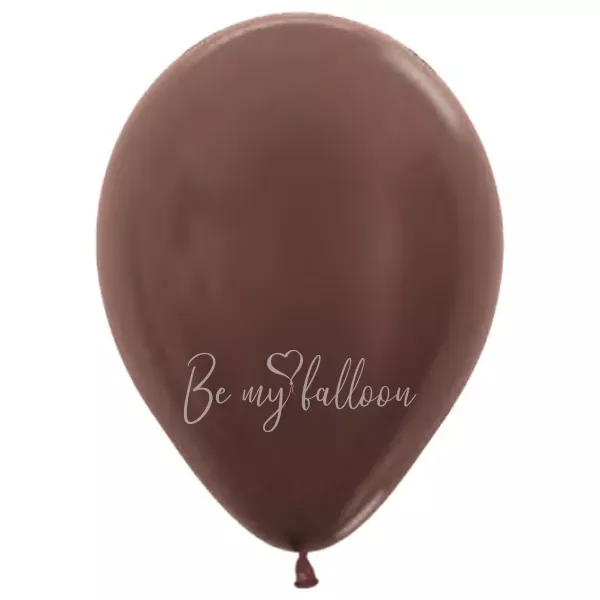 12" Helium metallic chocolate 576 plain balloon