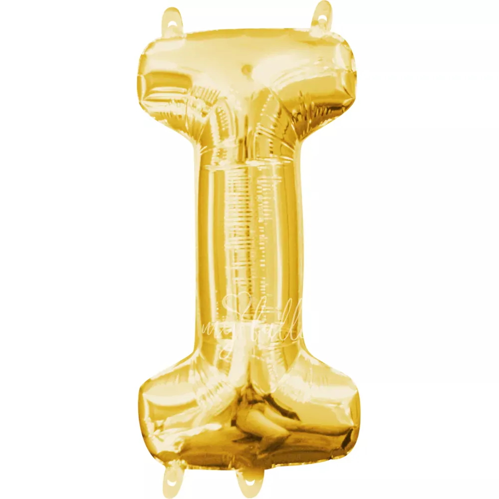40" Шар из фольги Буква I золотой глянец