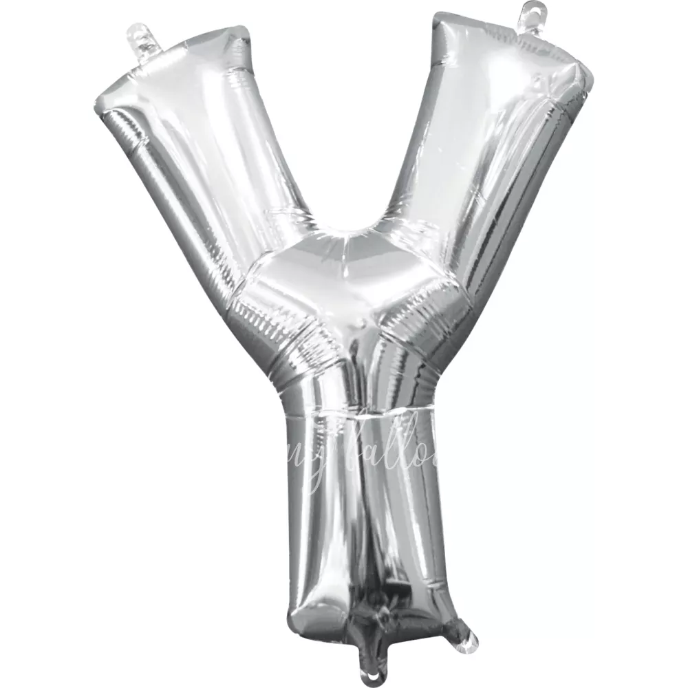 40" Шар из фольги Буква Y серебряный глянец