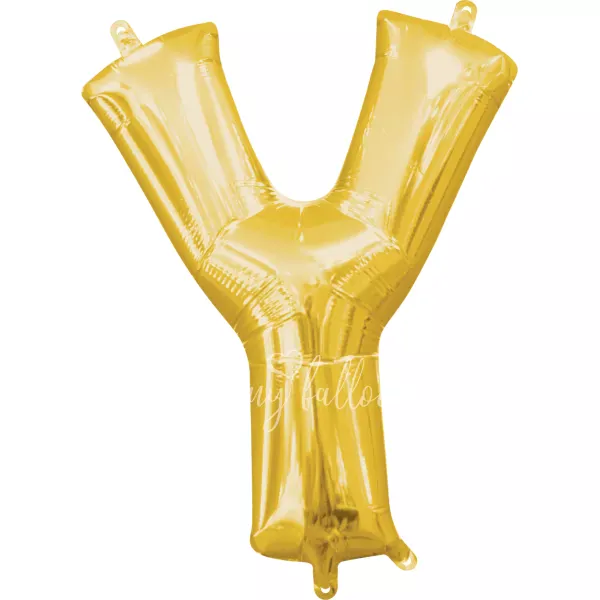40" بالون هيليوم فويل حرف Y اللون ذهبي لامع