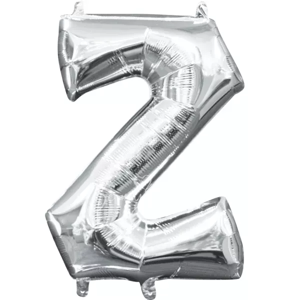 40" Helium foil gloss Silver Letter Z balloon