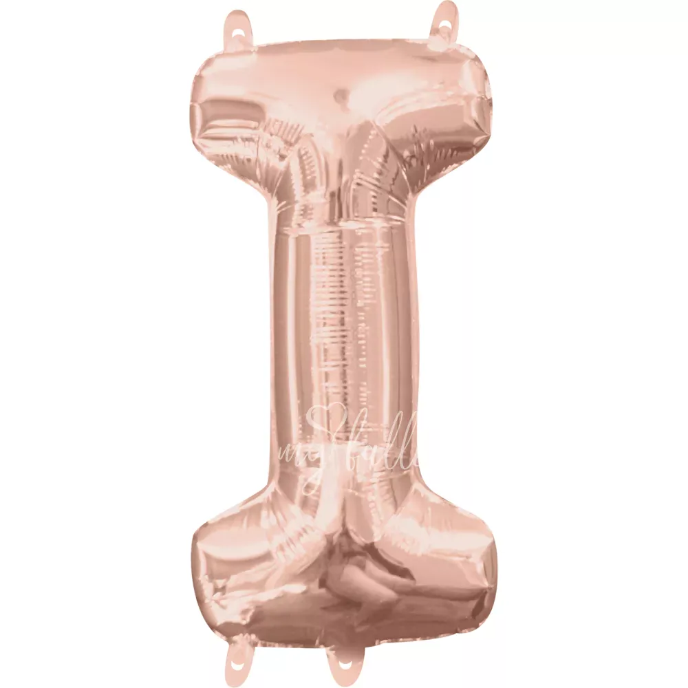 40" Шар из фольги Буква I розовое золото глянец
