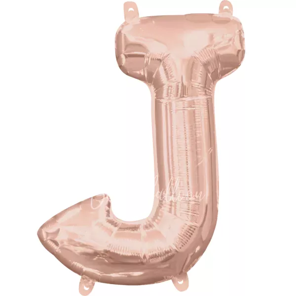 40" Helium foil gloss Rose gold Letter J balloon