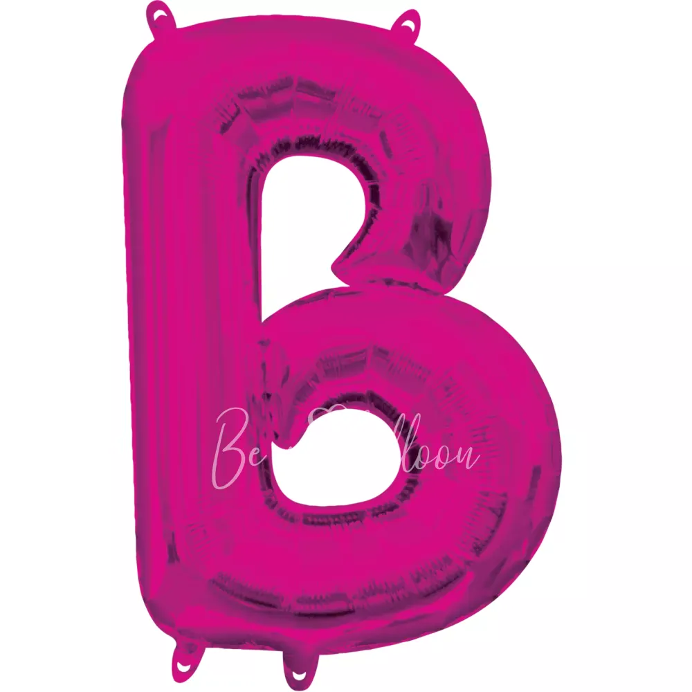 40" Helium foil gloss Fuchsia Letter B balloon