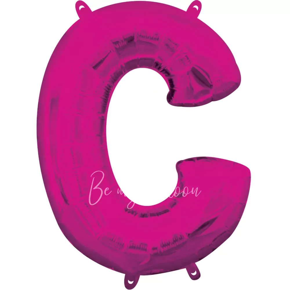 40" Helium foil gloss Fuchsia Letter C balloon
