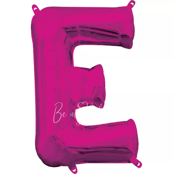 40" Helium foil gloss Fuchsia Letter E balloon