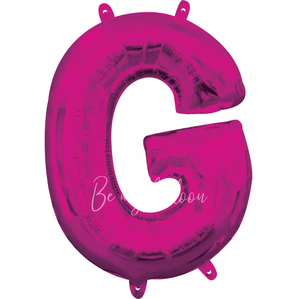 40" Helium foil gloss Fuchsia Letter G balloon