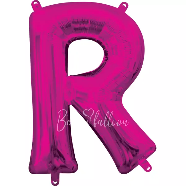 40" Helium foil gloss Fuchsia Letter R balloon