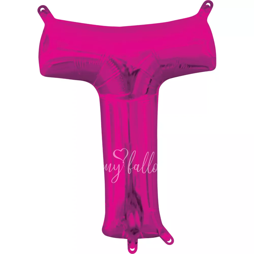 40" Шар из фольги Буква T фуксия глянец