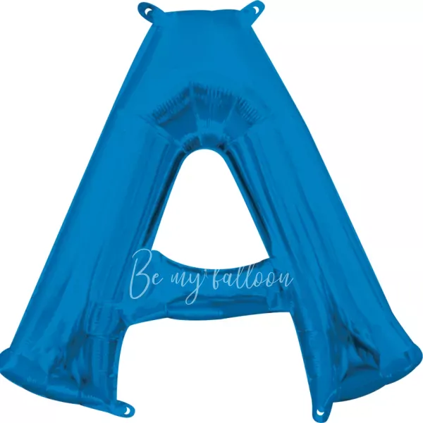 40" Helium foil gloss Blue Letter A balloon