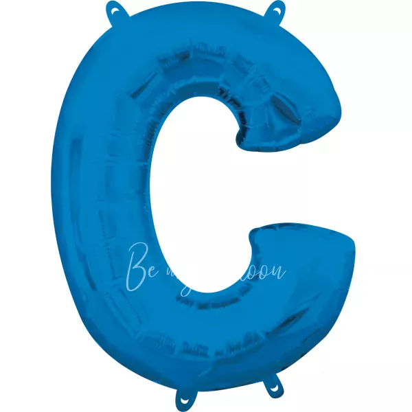 40" Helium foil gloss Blue Letter C balloon