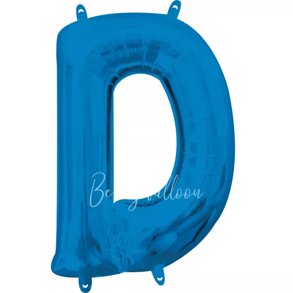 40" Helium foil gloss Blue Letter D balloon