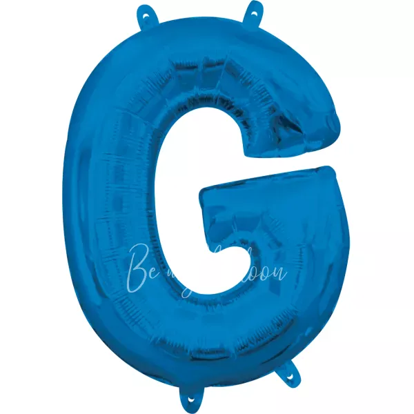 40" Helium foil gloss Blue Letter G balloon