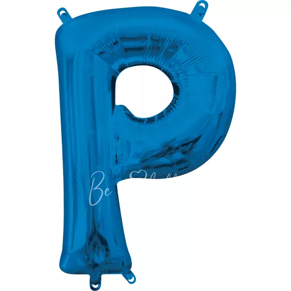 40" Helium foil gloss Blue Letter P balloon