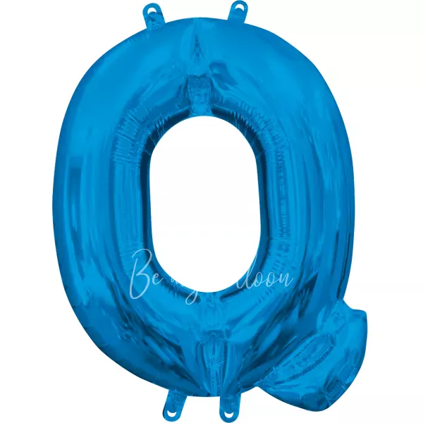 40" Helium foil gloss Blue Letter Q balloon