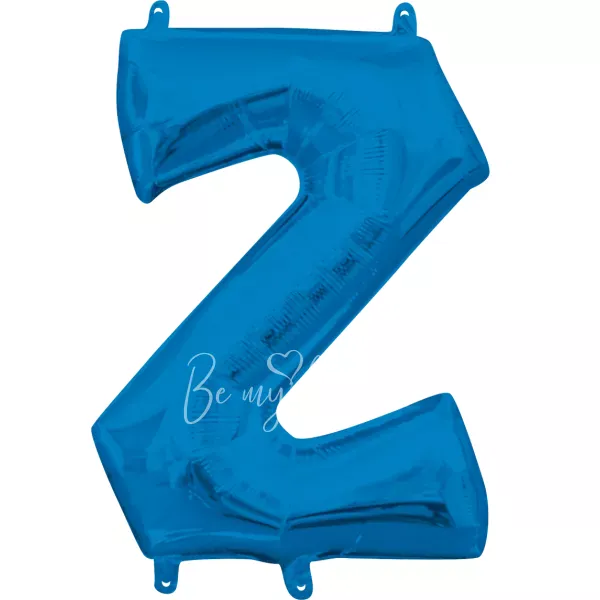 40" Helium foil gloss Blue Letter Z balloon